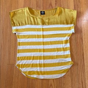Yellow Striped Women's Top Size M